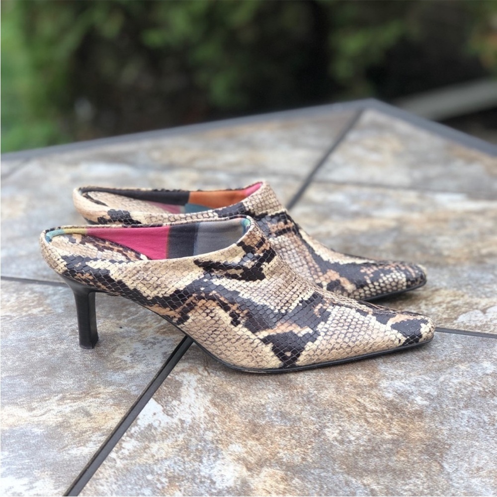 Aquatalia slip on snake print shoes 6.5